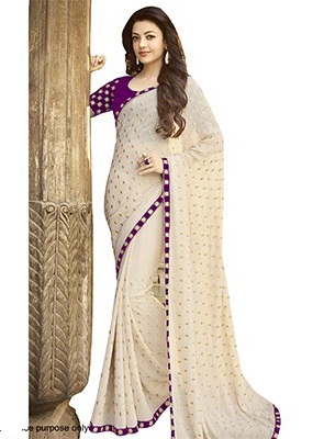 nyeste-designer-sarees-simple-dotted-saree