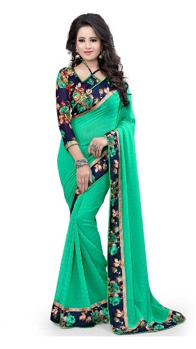 nyeste-designer-sarees-blomster-border-saree