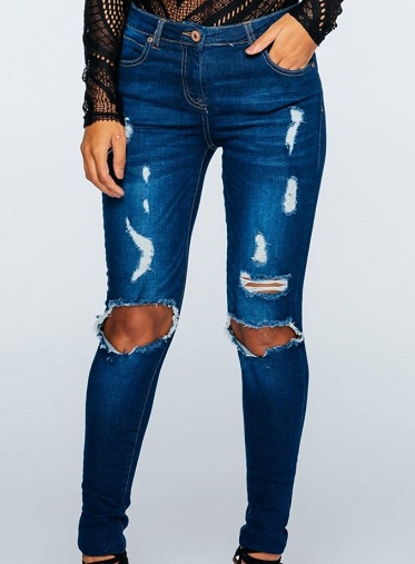 Distressed Knee Jeans