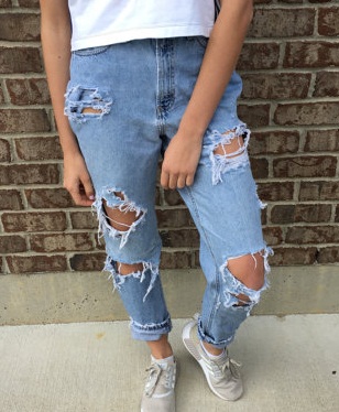 Jeans med høj talje