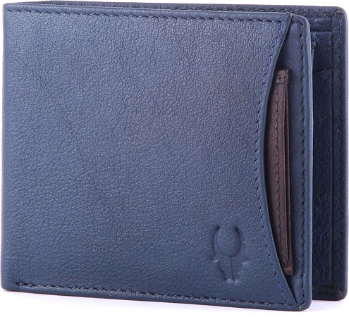 Blå læder mænds tegnebog fødselsdagsgaver