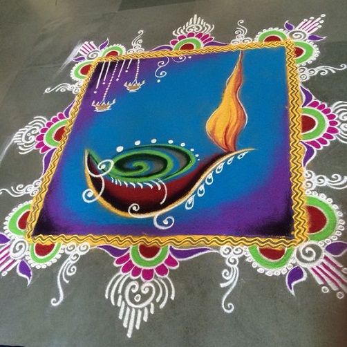 Geometriske Rangoli -designs