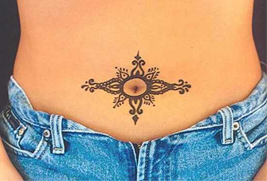 Egyszerű Belly Mehandi Design