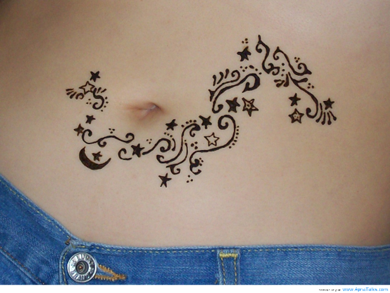 Belly Mehendi Designs