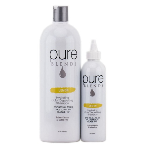 Pure Blends citrom színű lerakó sampon
