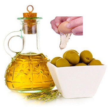 Olivenolie og æg ansigtsbehandling til tør hud
