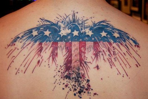 Flying Eagle Flag Tattoo