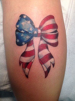 Bow Patriotic Tattoo