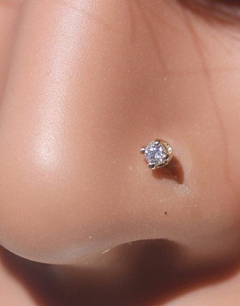 Diamant næse ring