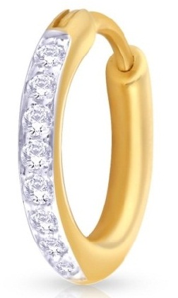 Rund guld næse ring