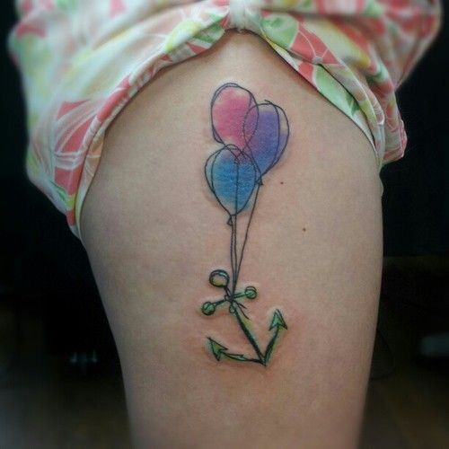 Eye Catchy Balloon Tattoo Design