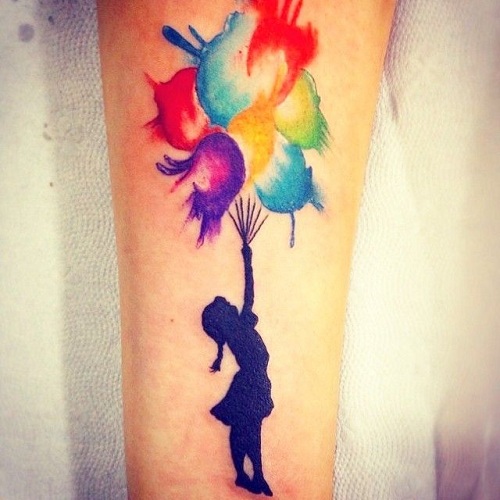 Fantastiske ballontatoveringsdesign