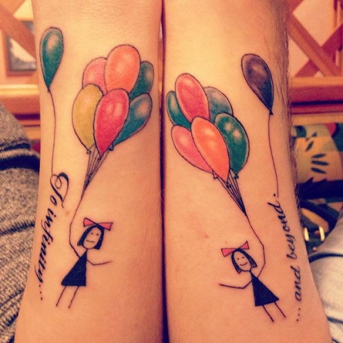 Venskab Ballon Tatoveringer Designs