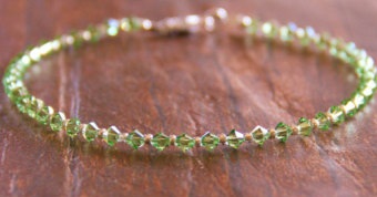 Peridot anklet til kvinder