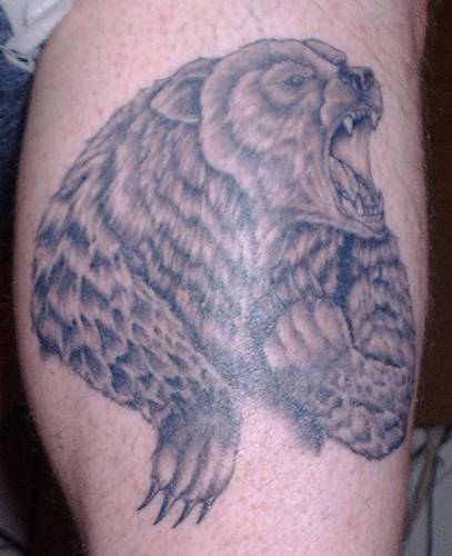 Grizzly Black Bear Tattoo Design