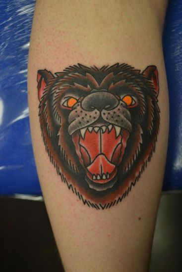 Grizzly Bear tatoveringsdesign