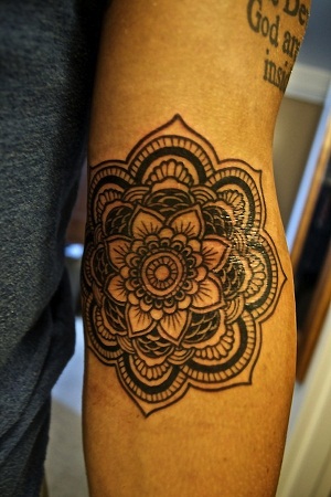 Tribal Lotus Flower Tattoo