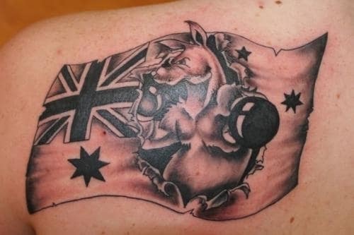 Ekspressiv australsk tatoveringsdesign