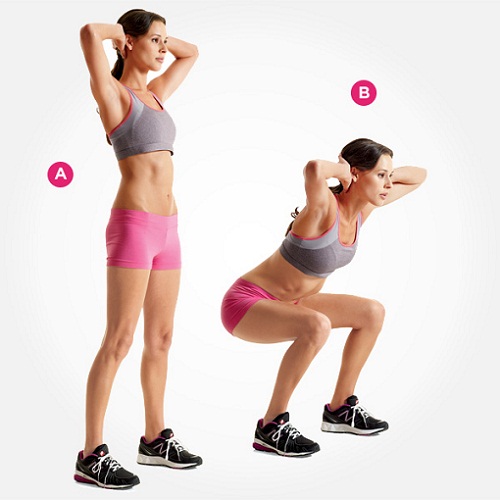Øvelser at lave i første trimester - Body Weight Squat