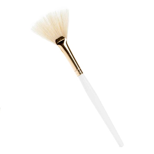 Natural Bristle Facial Mask Fan Brush