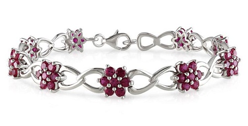 Blomst Ruby armbånd