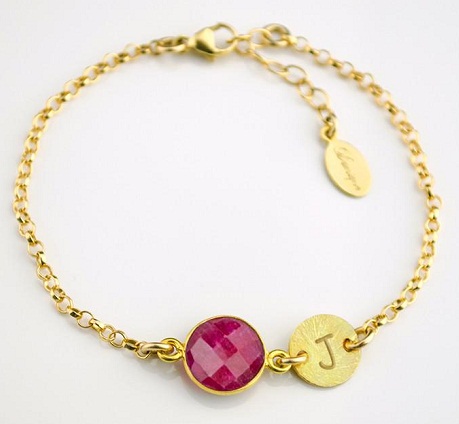 Birthstone Ruby armbånd