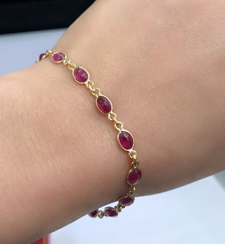Tennis Ruby armbånd