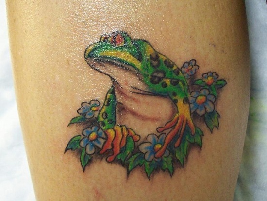Prægede Frog Tattoo Design