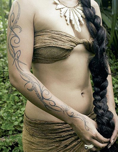 Virágos nyomatok Hawaii Tattoo Design