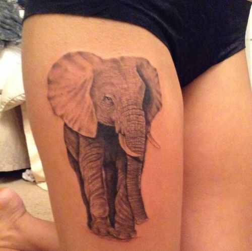 Elefant lår tatoveringer