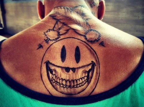 Chris Brown Back Tattoo