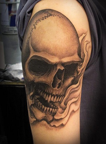 Skull Tattoo Design i brun