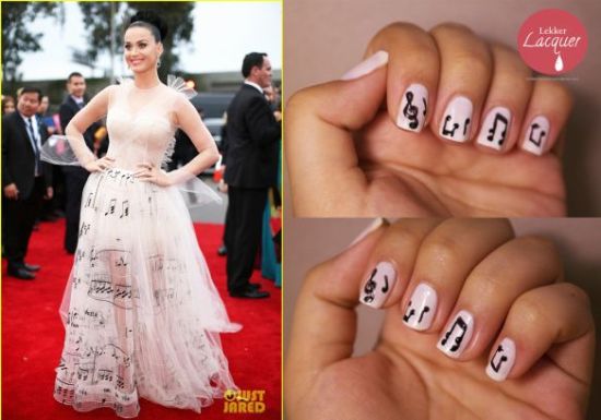 Zenei köröm Katy Perry Tattoo Design