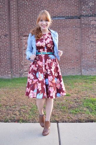 Klassisk retro-inspireret Orchid Print Frock