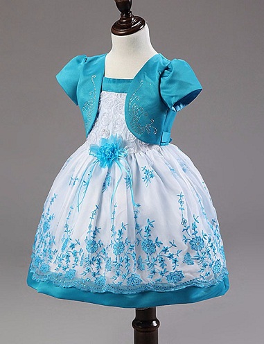 Heavenly Blue Birthday Frock med jakke