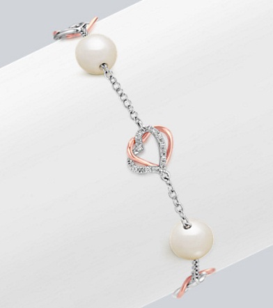 Hjerte armbånd med perler