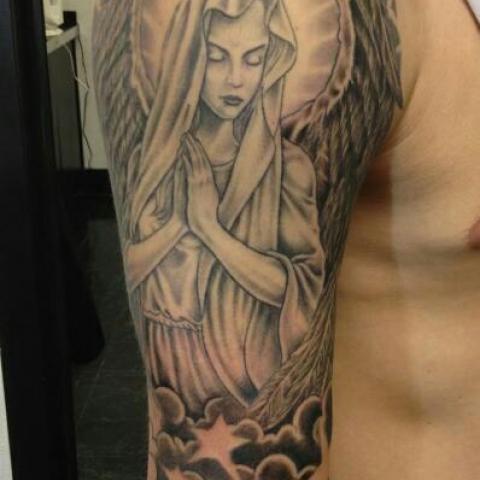 Angel Style Celestial Tattoo