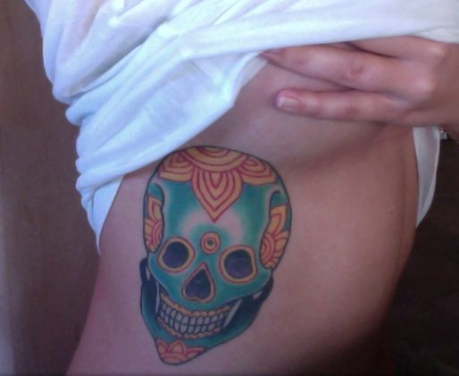 Koponya mexikói tetoválás tervezés