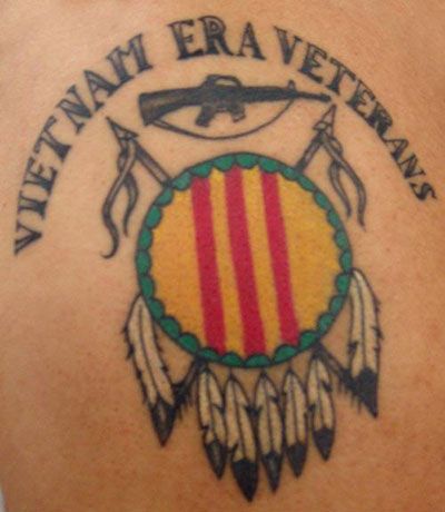 Vietnam War Time symbolsk militær tatoveringsdesign