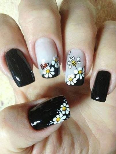 Blomsterklistermærker Nail Tattoo Designs