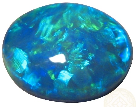 Blå ædelsten Opal