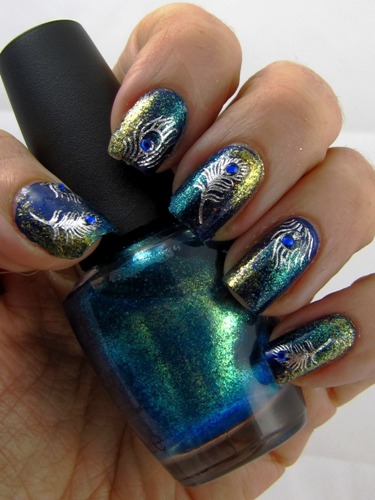 Smukke Peacock Nail Art Designs 5