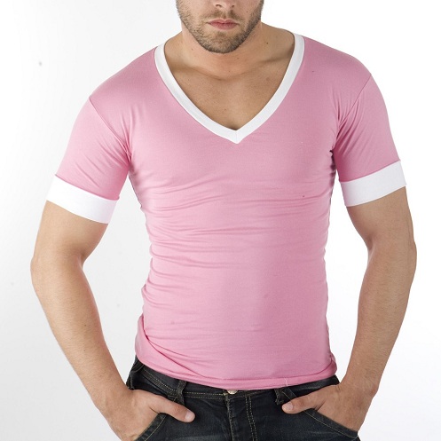 Rózsaszín megdöbbentő férfi póló