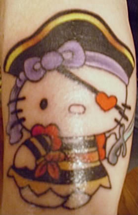 Hello Kitty Pirate Tattoo Design