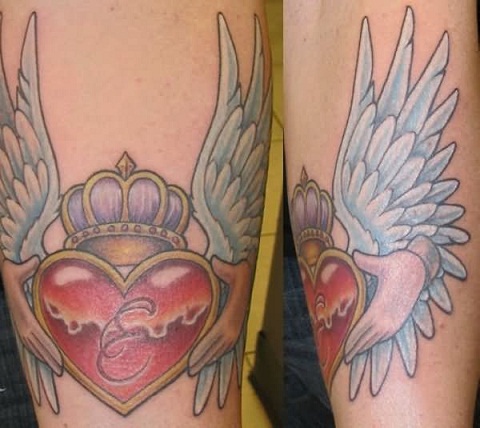 Wing Claddagh tatoveringsdesign