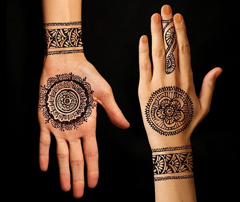 Enkle arabiske fest Mehendi designs til hænder