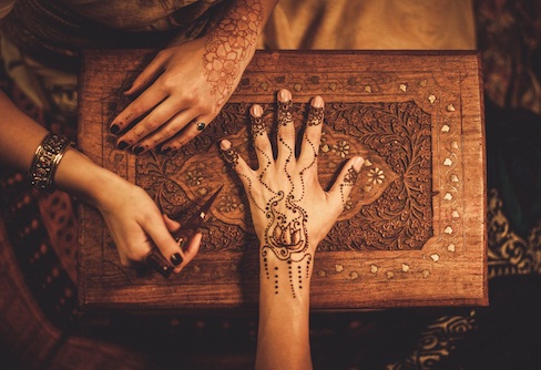 Pakistanske Party Mehandi Designs