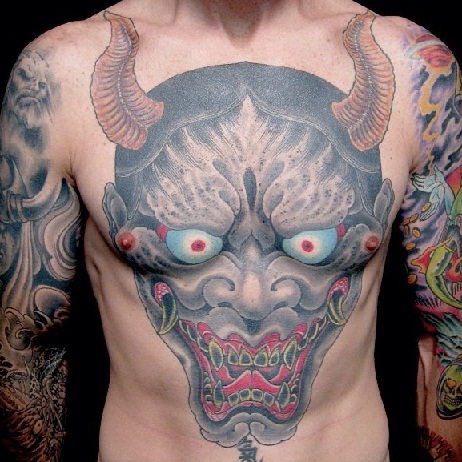 Japansk mønster dæmon tatovering