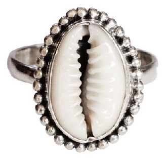 kagyló-ékszer-tervek-gyűrű-készült-cowrie-ből