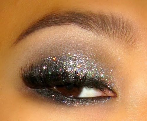 Sølv Glitter Makeup